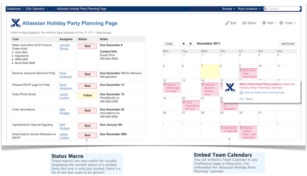 Atlassian Holiday Planning Page