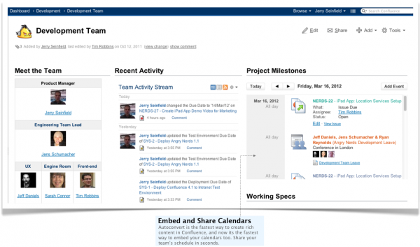 Embed any Calendar on to a Confluence Page