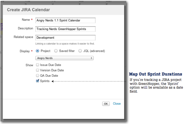 Team Calendars Add GreenHopper Sprint Calendar