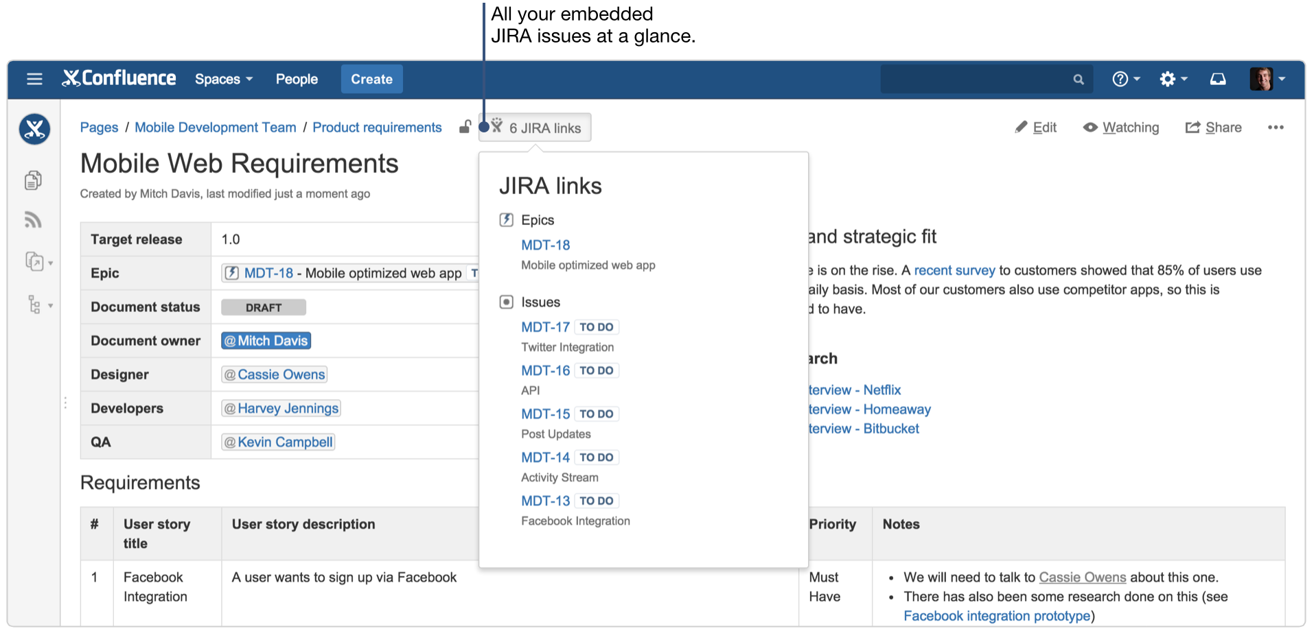 product-requirement-jira-links