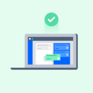 Illustration of a laptop with Jira showing a completed task.