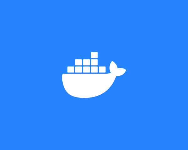 A logo of Docker