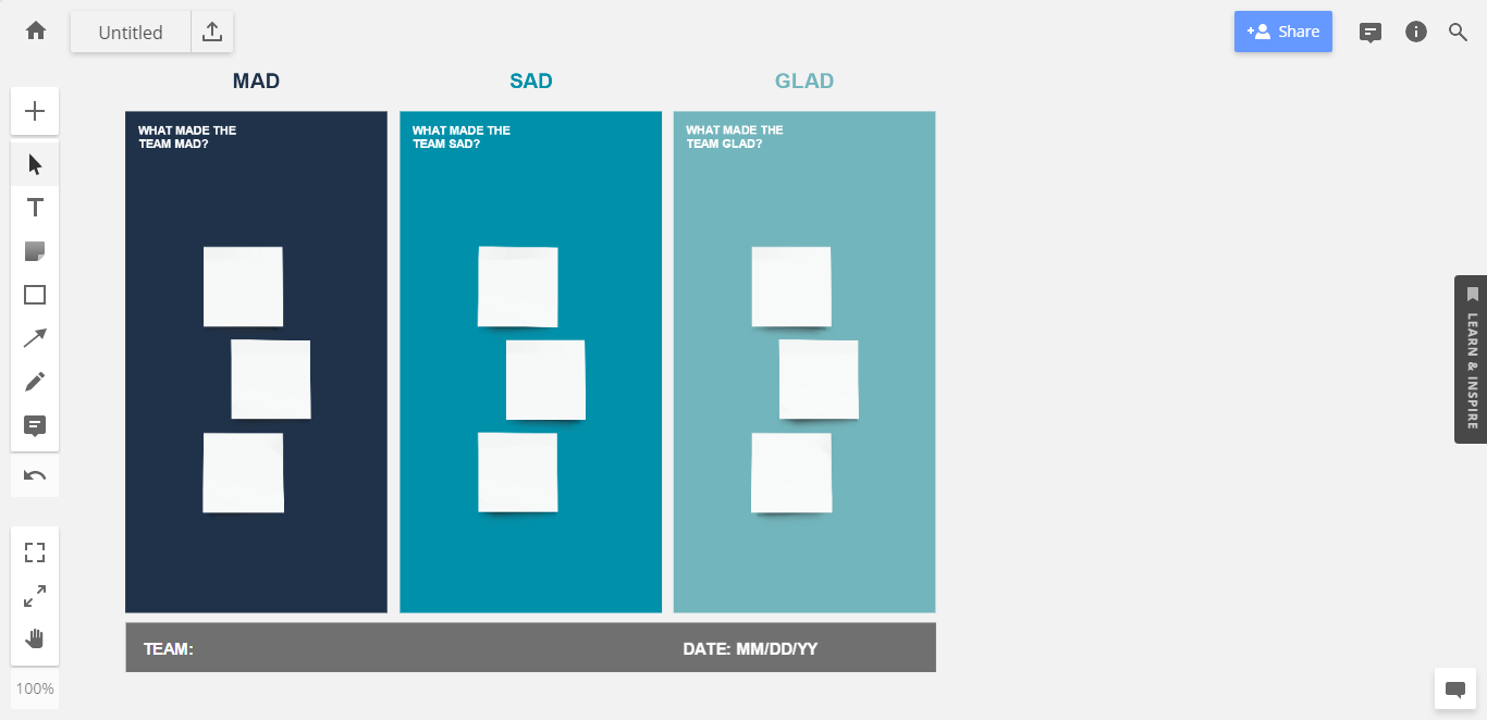 Sprint retrospective idea #2: template for "Glad, Sad, Mad"