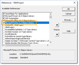 Enable the Microsoft Forms Object Library - Inside Atlassian