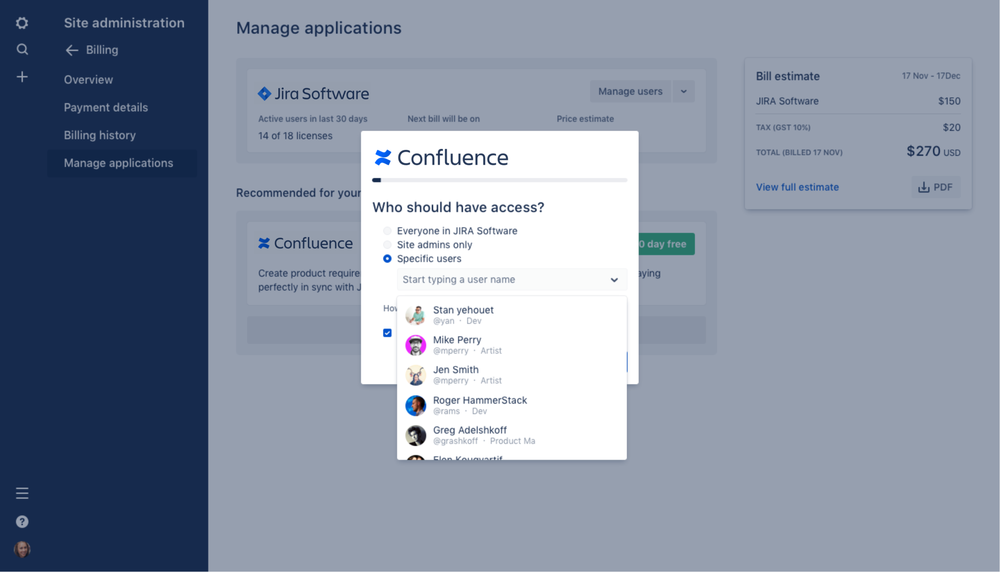 setting permission in Confluence