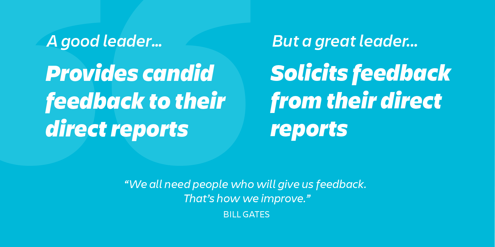 great leaders ask their people for feedback