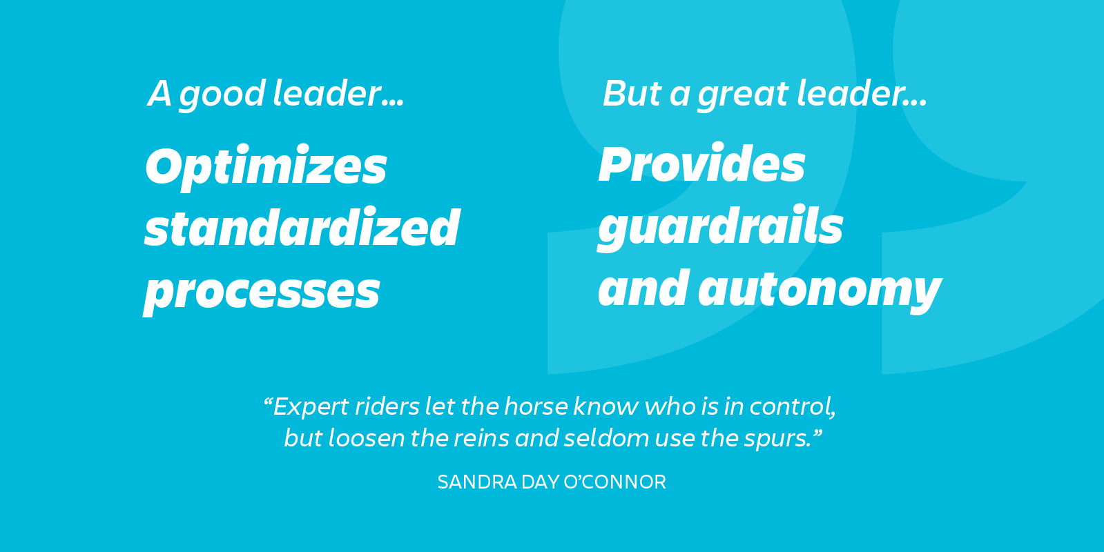 infographic: great leaders provide guardrails and autonomy