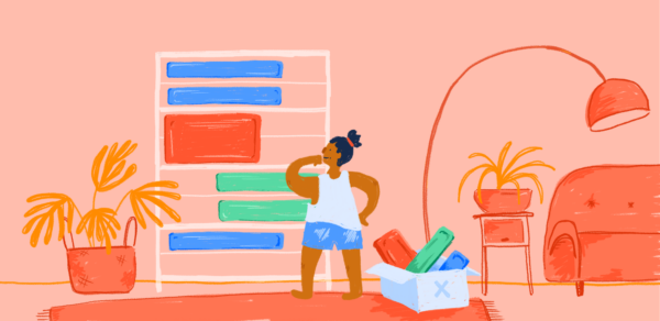Illustration of an organized daily schedule
