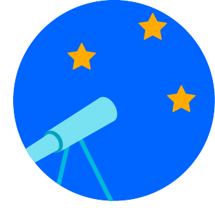illustration of a telescope