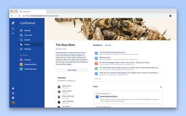 Teams And People Profiles In Confluence Work Life By Atlassian