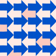 arrows that demonstrate the pattern of unlearning