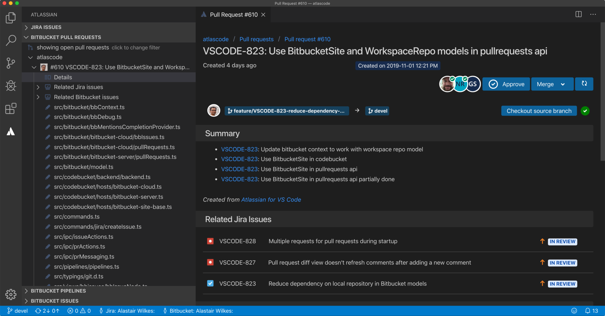 Jira Software and Bitbucket in VS Code - Work Life by Atlassian