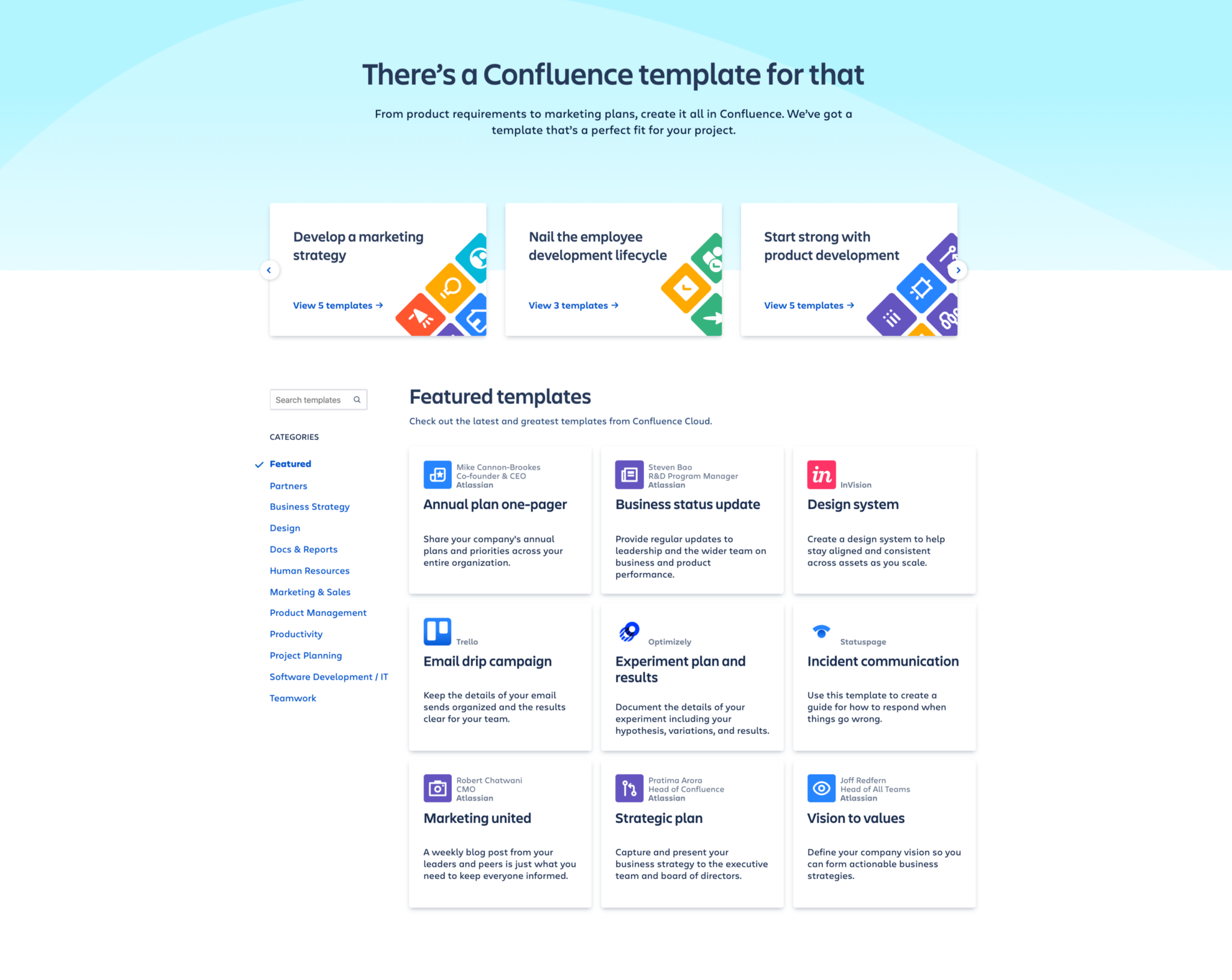 Confluence Template