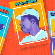 illustration of baseball cards