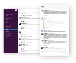 Screenshot of the Halp add-on for Slack.
