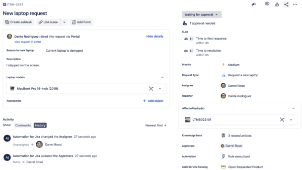 Automate approval workflows in Jira Service Management with Insight ...