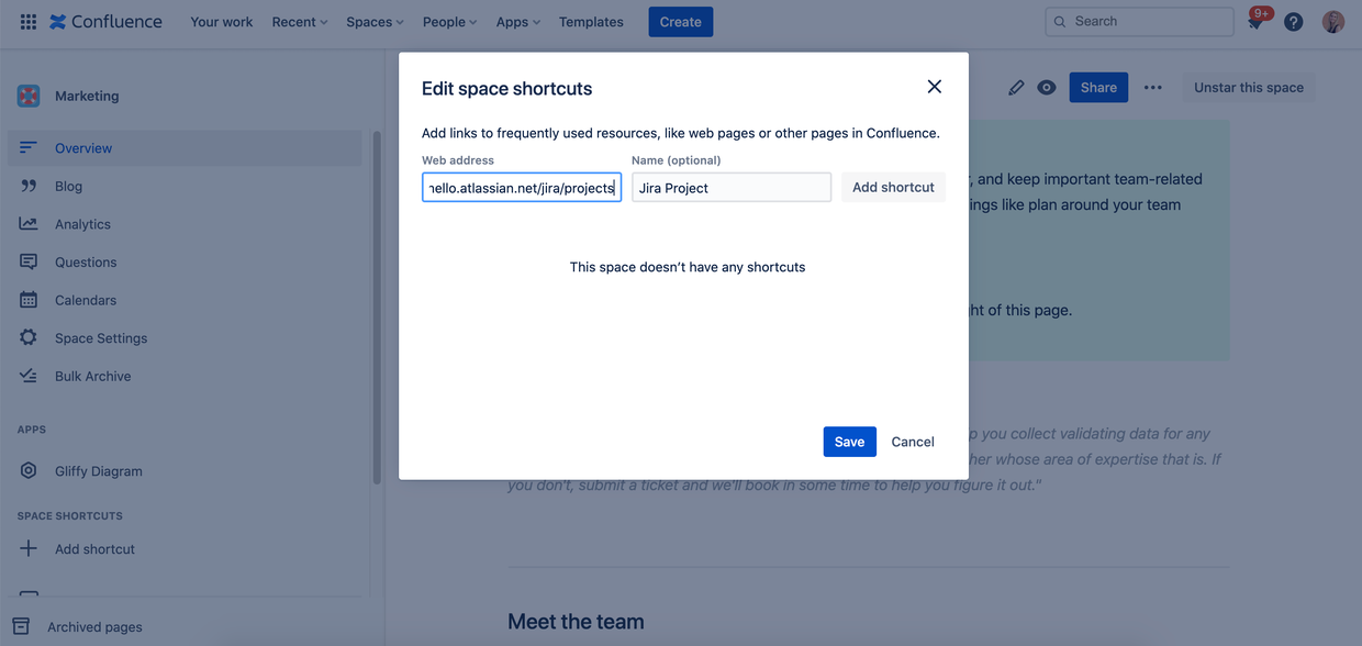 insert jira link in confluence page