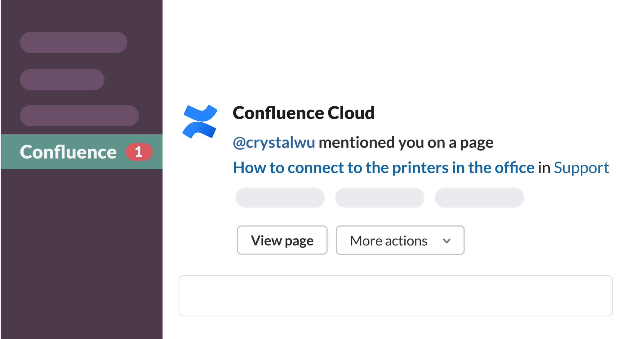 Confluence cloud mentions screenshot