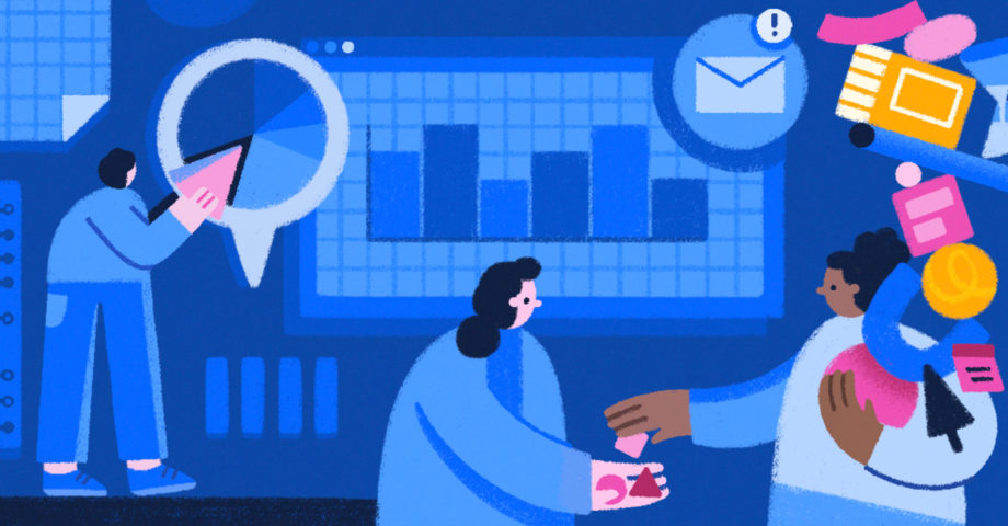Image of a manager attempting to delegate to workers
