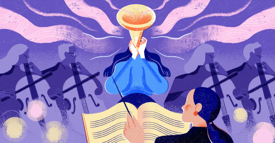 A conductor leading a highly effective team