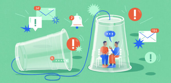 Two people demonstrating the art of active listening
