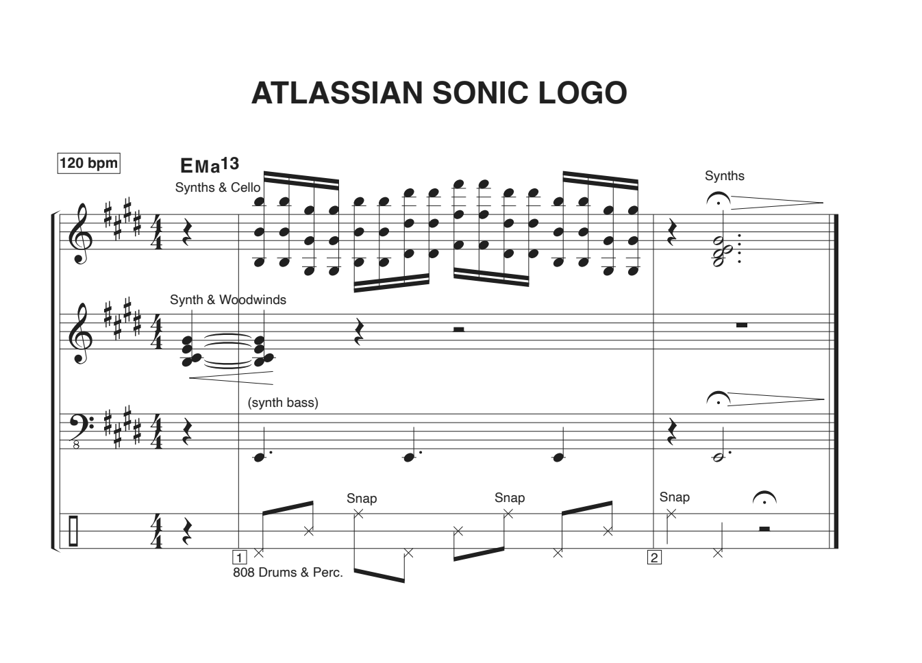 Sonic logo notation