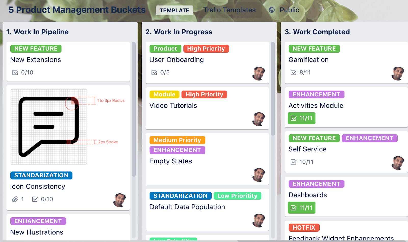 trello label to categorize your tasks