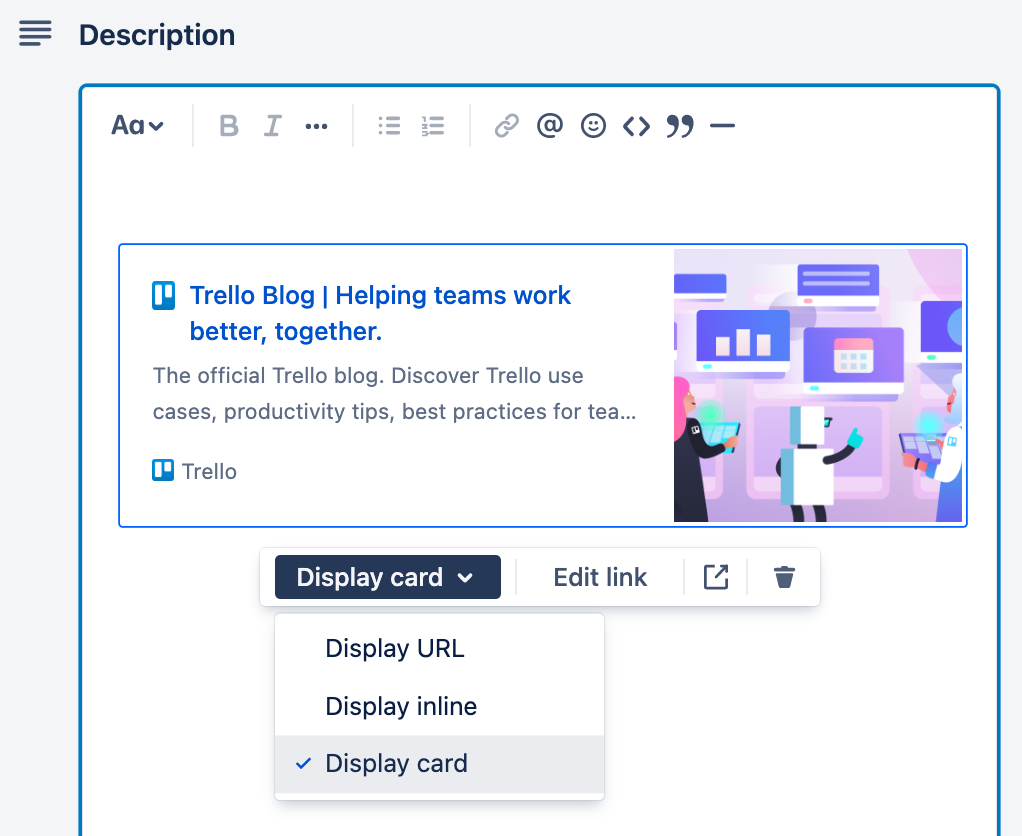 Screenshot of link preview display on Trello card