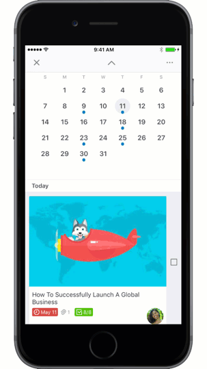 Trello Calendar on iOS