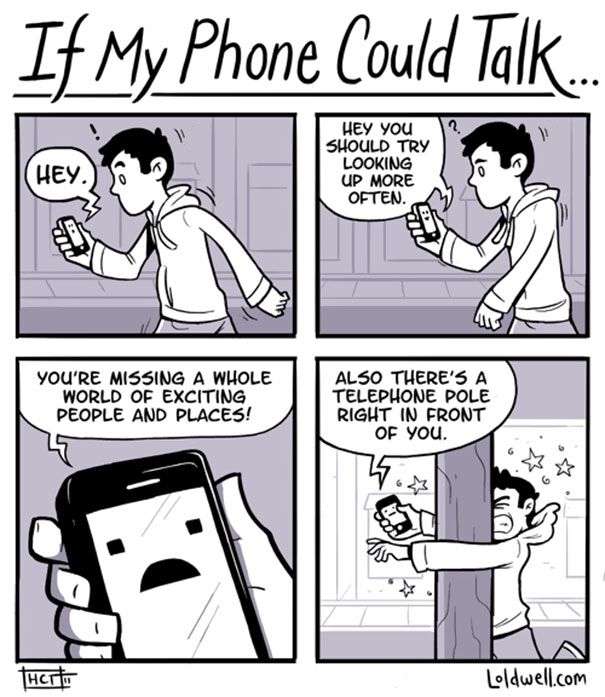comic about smartphone addicition