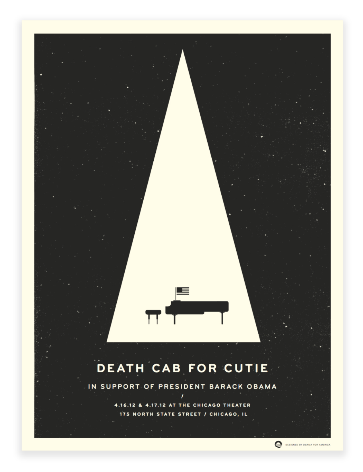 Death Cab for Cutie Obama benefit poster 