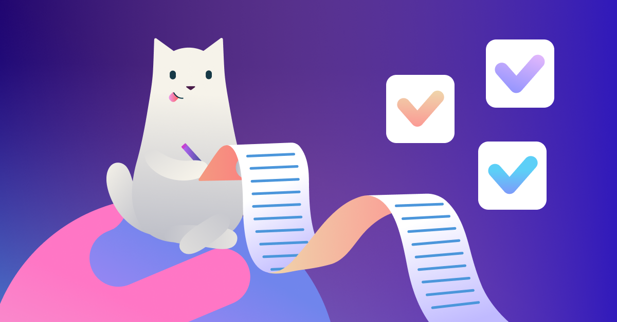 A cartoon cat learning how to take meeting notes