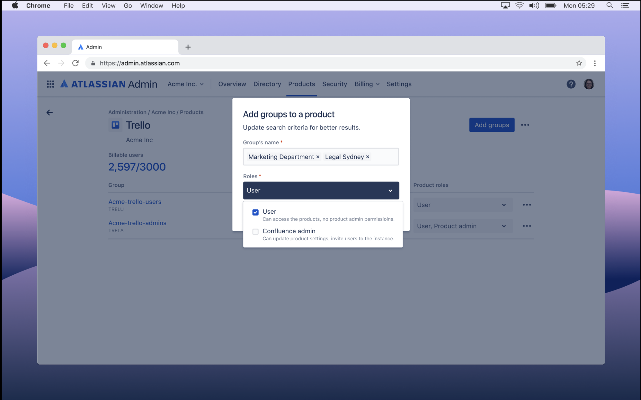 Admins are now able to add Trello to active user groups at their company