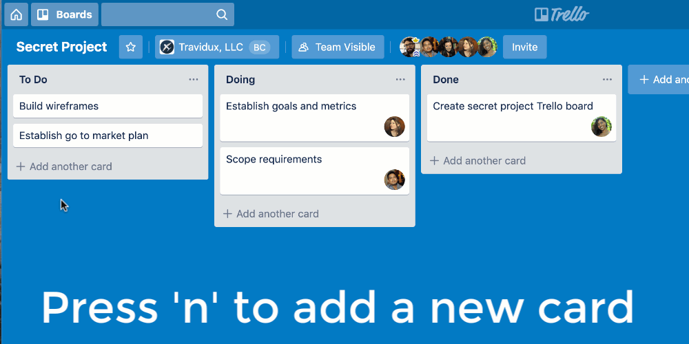 how to add a new card to a list in trello