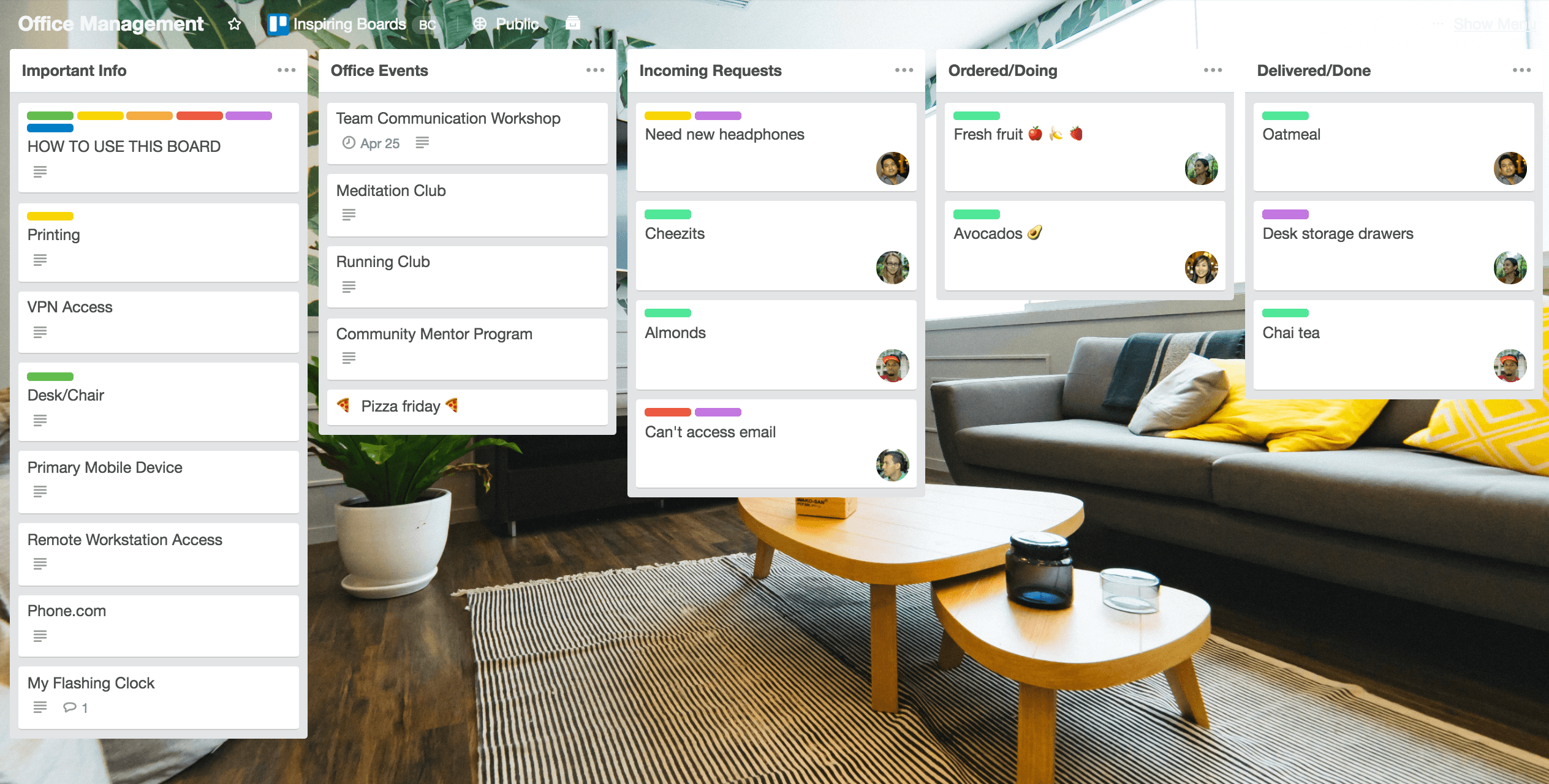 Office management for startups with Trello