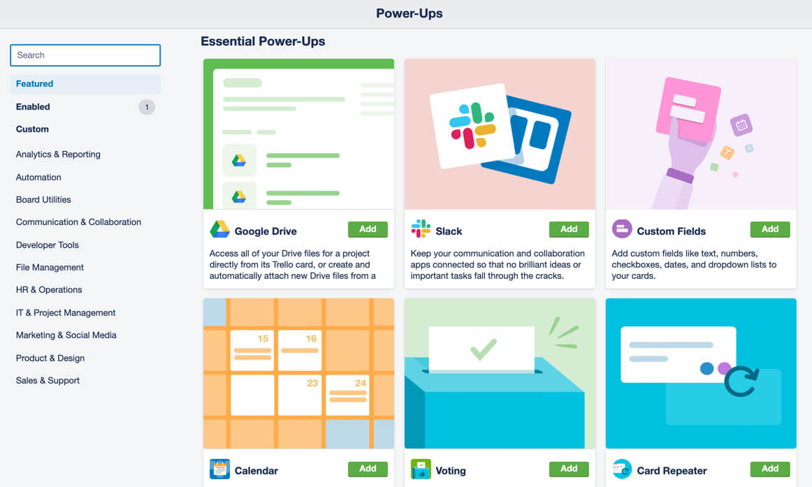 Trello Business Class gives teams unlimited Power-Ups from the directory