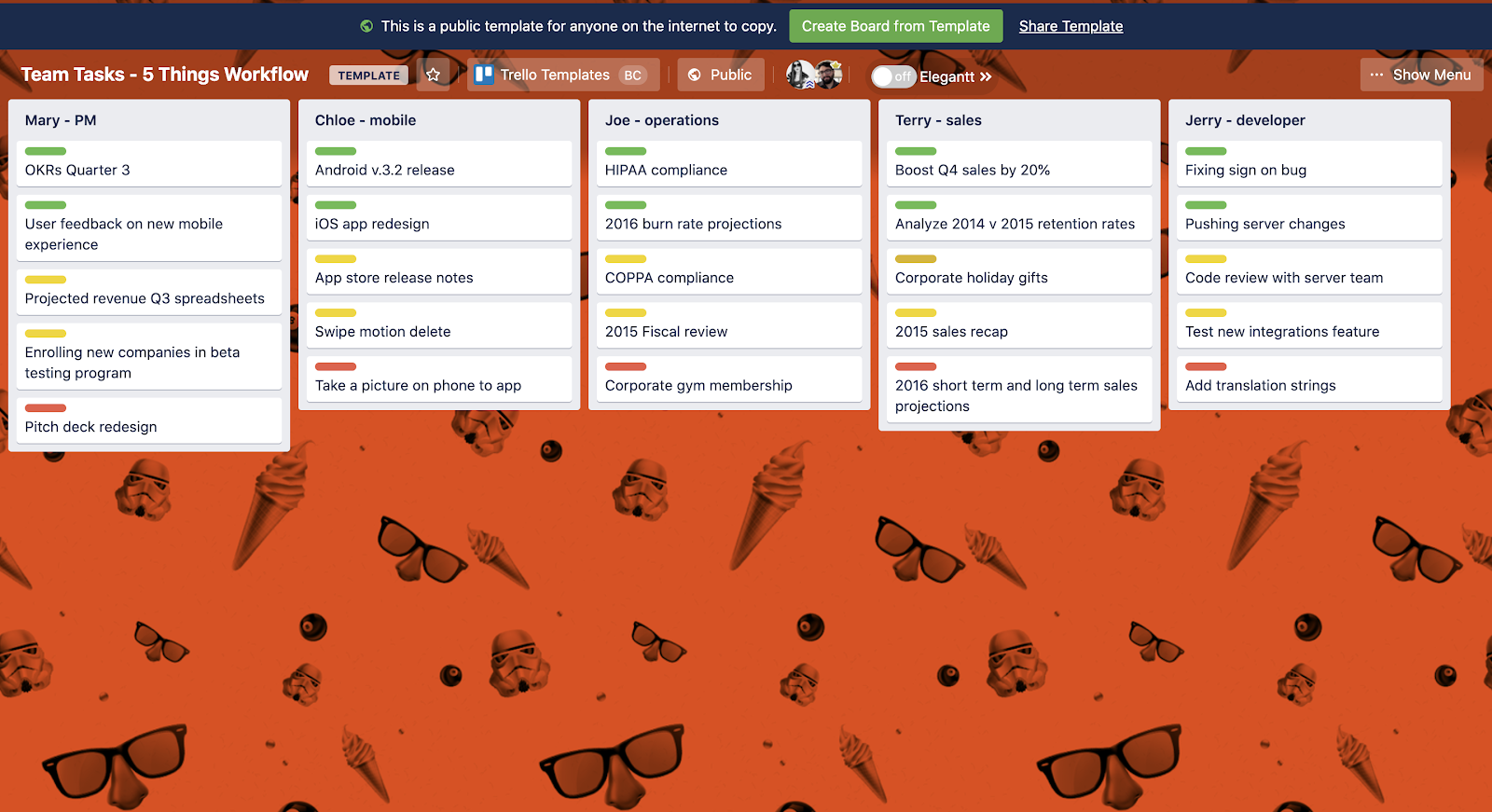 Trello Template Screenshot