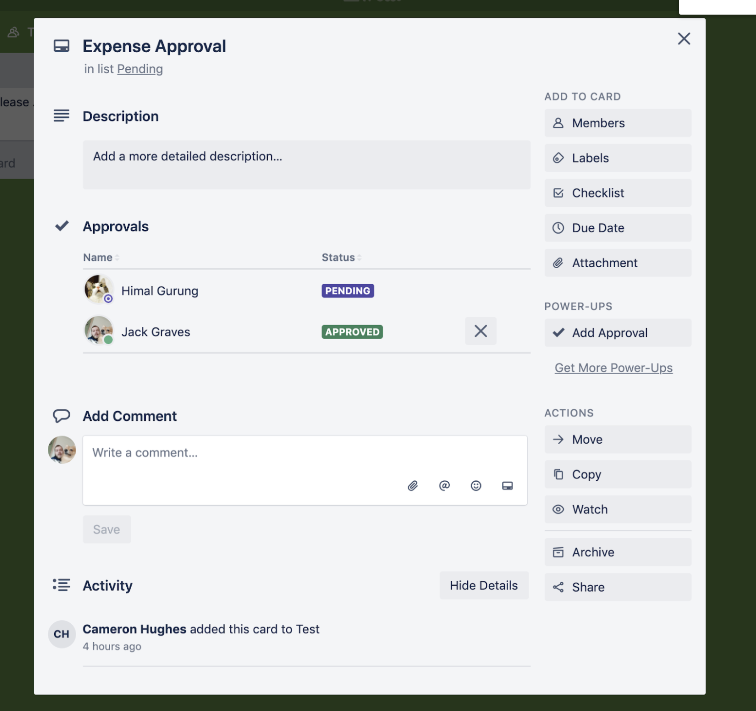 Approvals Power-Up Trello