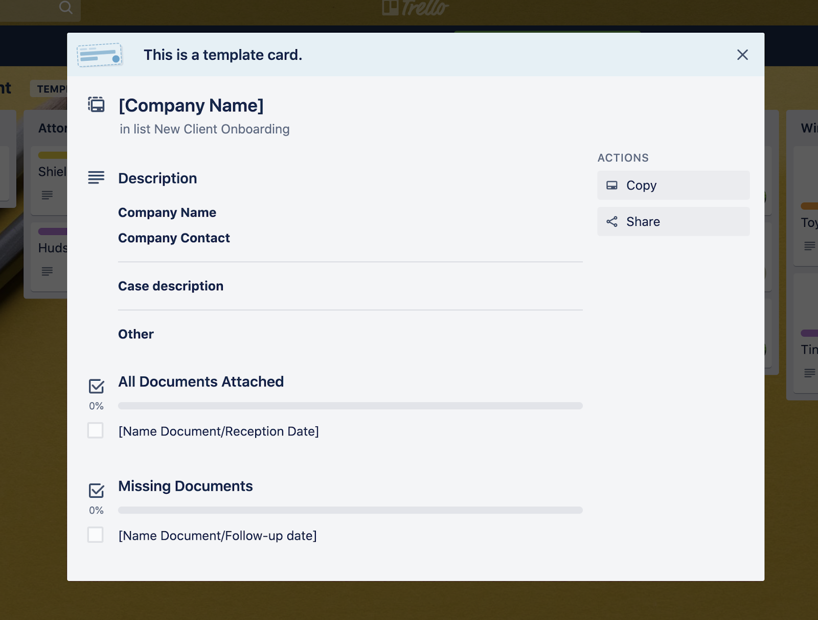 trello client management workflow template screenshot