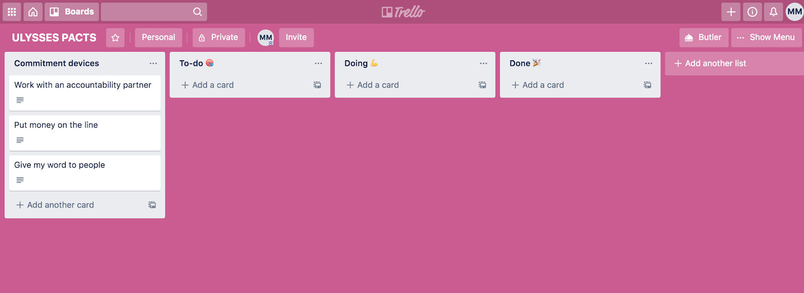 How to build a commitment pact in Trello