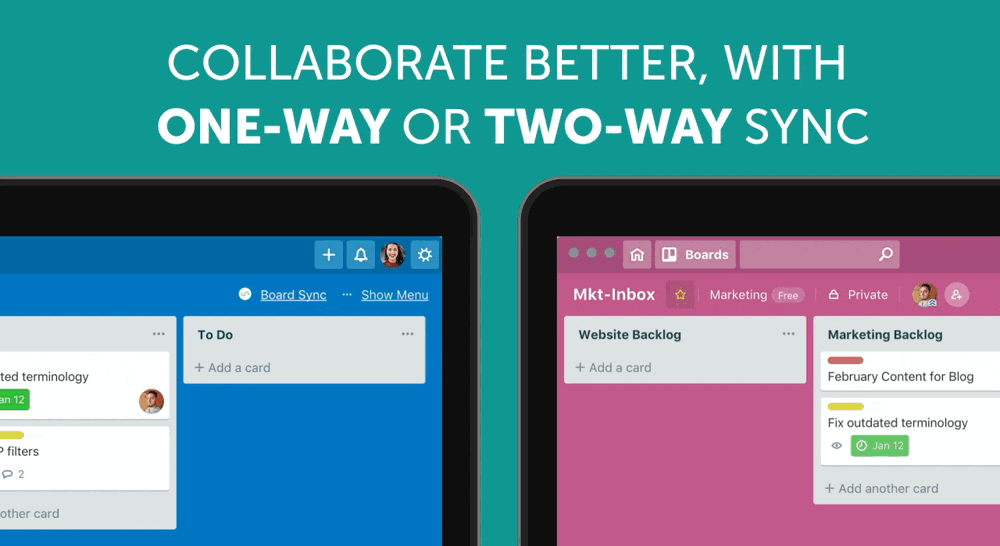 Unito Power-Up for Trello's Two-Way Sync Feature