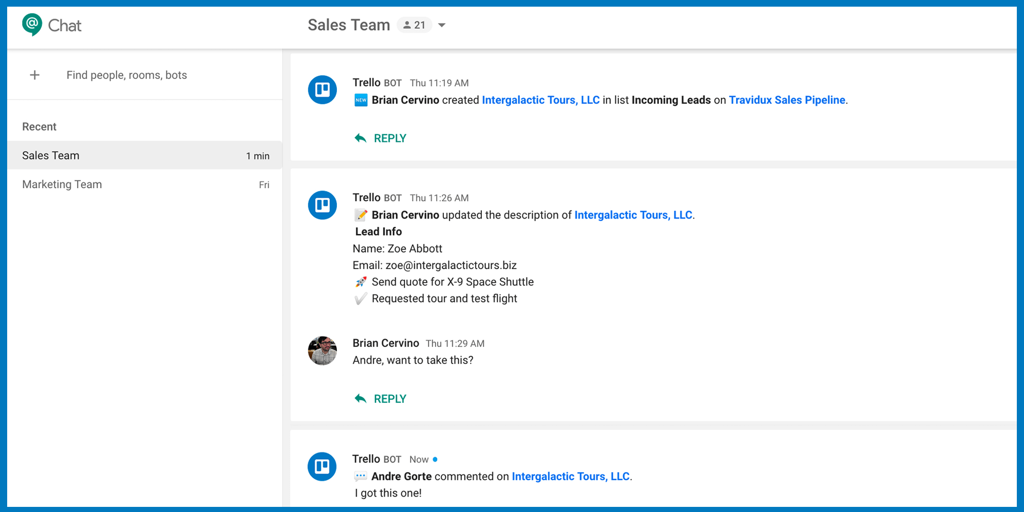 Manage Trello alerts in chat
