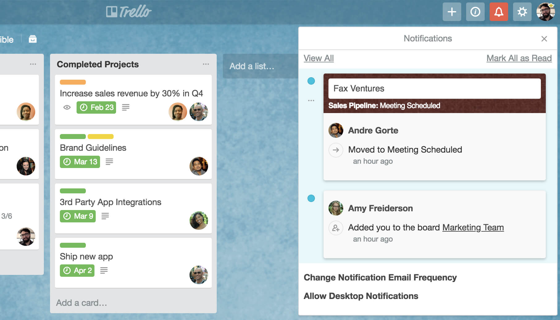 Filter Trello notifications by unread