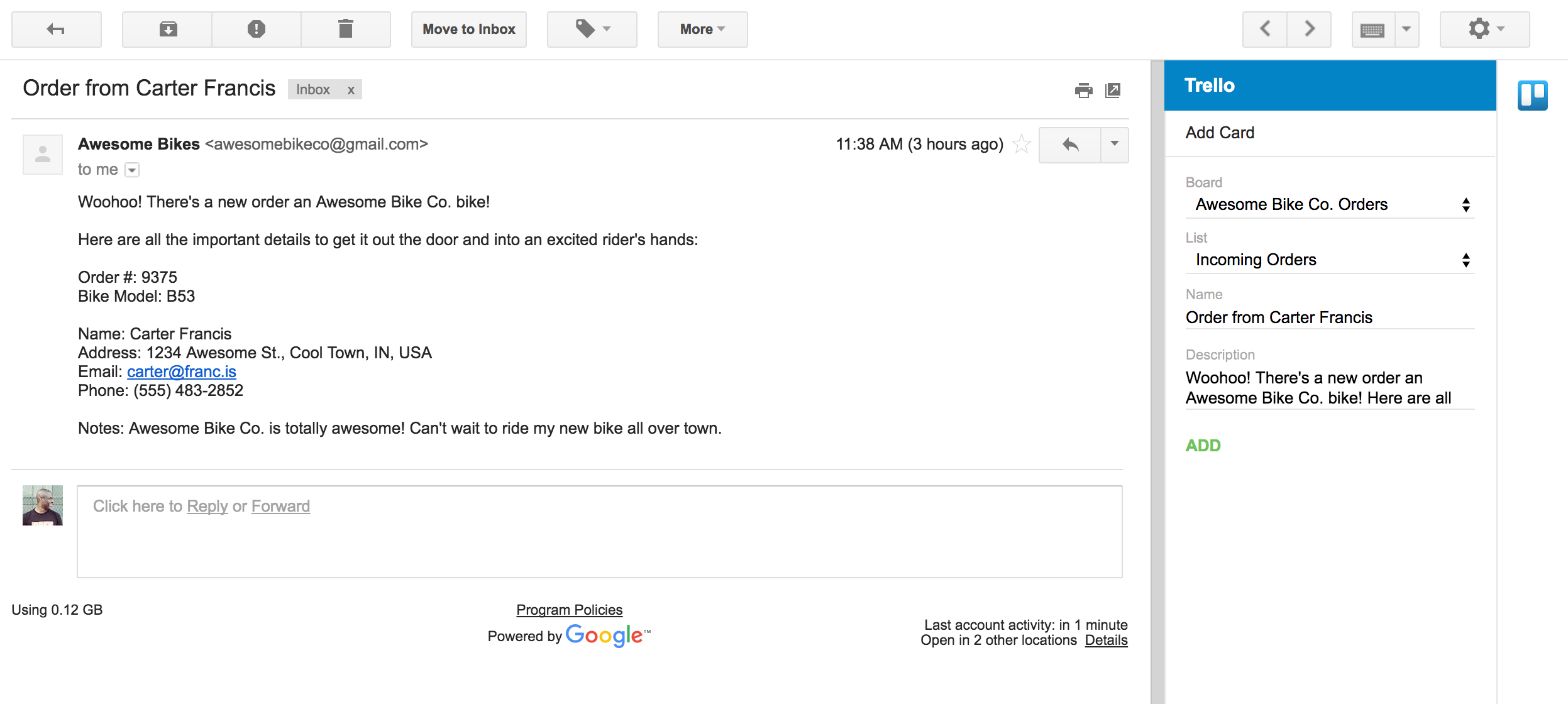 Gmail Add-on for Trello