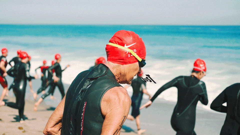 A triathalon swim used as a metaphor for messy team goal setting processes.