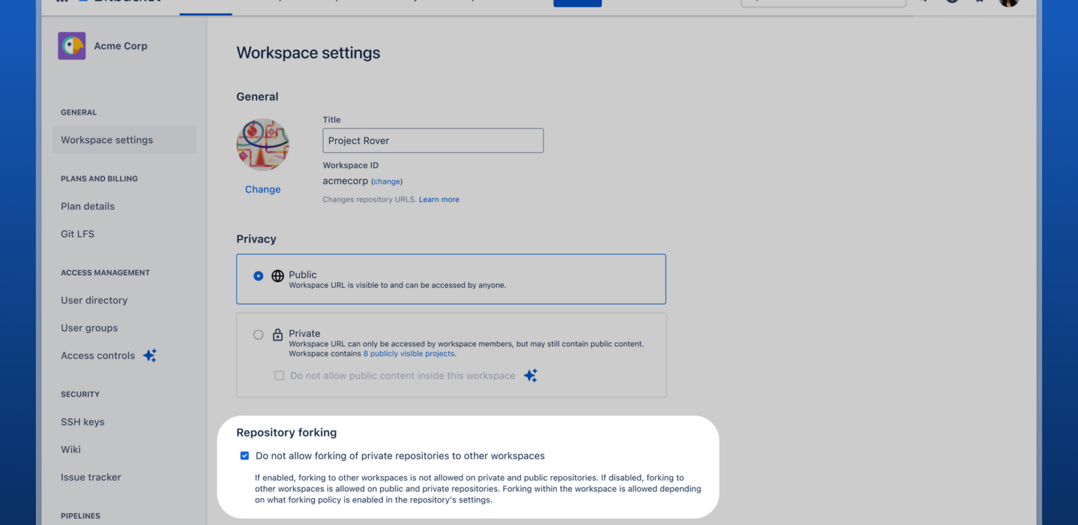 Introducing increased control over forking in Bitbucket Cloud