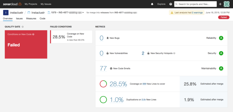 SonarCloud, Jenkins and Bitbucket to automate coverage reports in pull requests