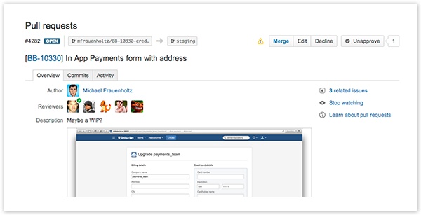 Bitbucket now auto-updates pull requests