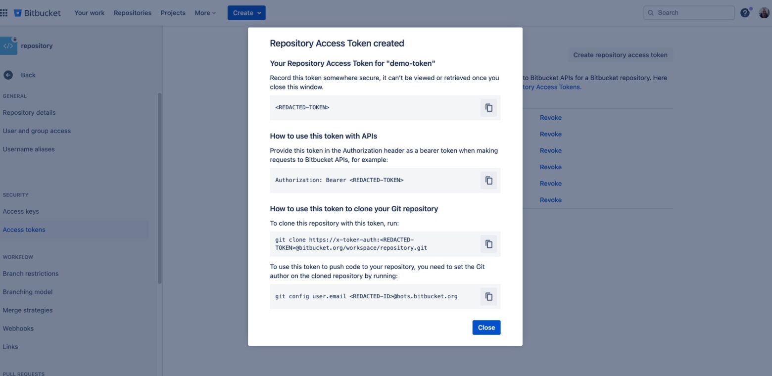 Access Bitbucket Cloud repositories more securely with resource-scoped access tokens.