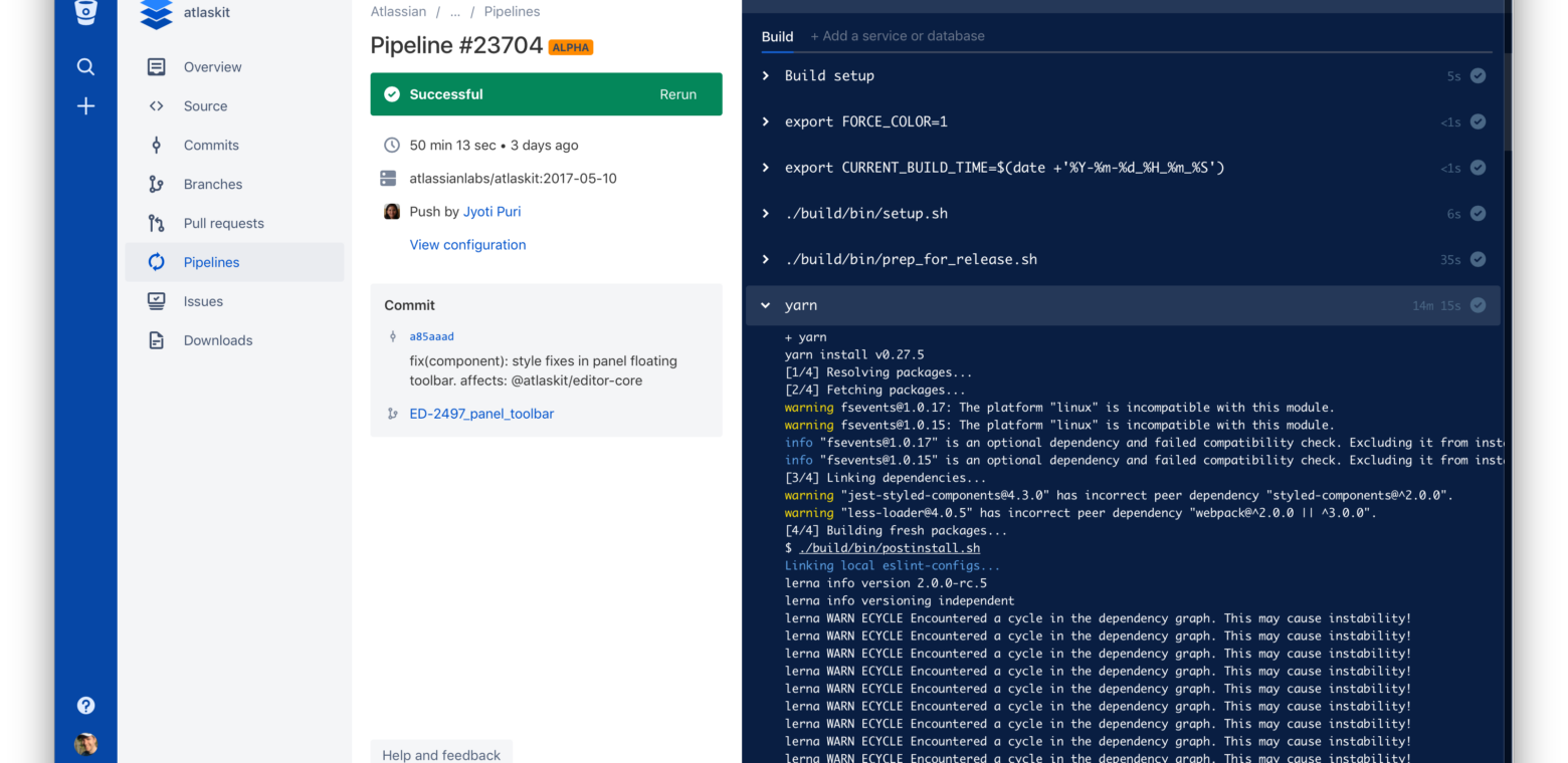 Bitbucket Pipelines can count! (Builds are now numbered)